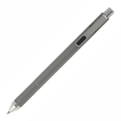 TUL® Fine Writing Solid Metal Barrel Retractable Ballpoint Pen With 2 Refills, Medium Point, 1.0 mm, Brushed Silver Barrel, Black & Blue Inks