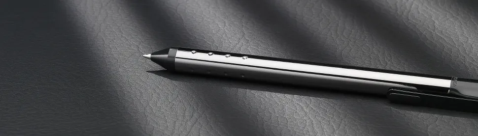 TUL® Fine Writing Solid Metal Barrel Retractable Gel Pen with 2 Refills, Medium Point, 0.7 mm, Gunmetal Barrel, Black & Blue Inks