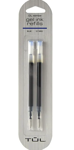 TUL® Gel Pen Refills, Medium Point, 0.7 mm, Blue Ink, Pack Of 2 Refills