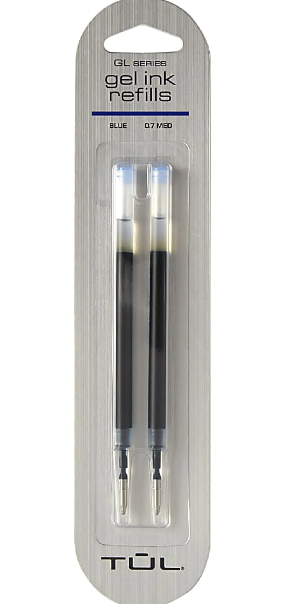 TUL® Gel Pen Refills, Medium Point, 0.7 mm, Blue Ink, Pack Of 2 Refills