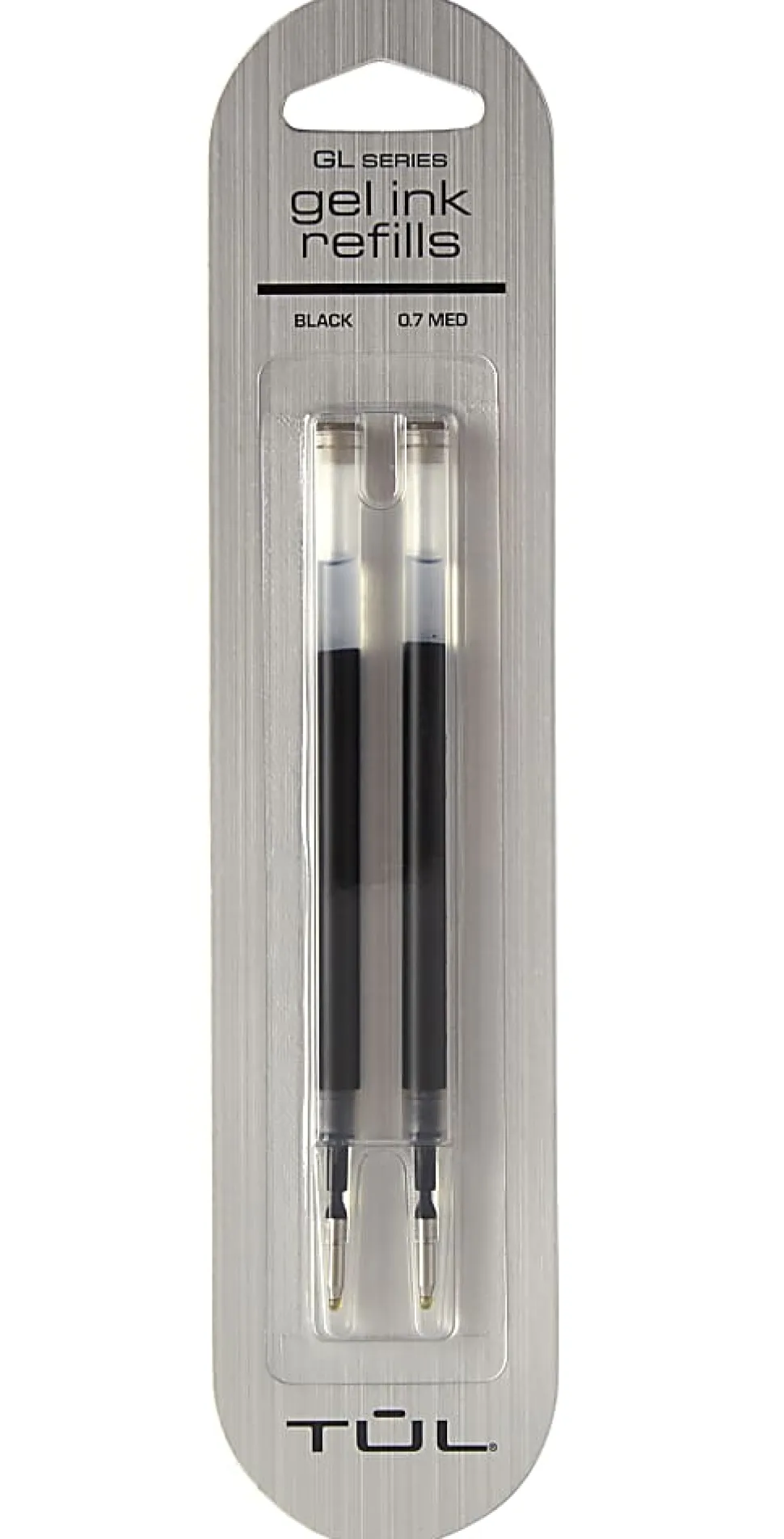 TUL® Gel Pen Refills, Medium Point, 0.7 mm, Black Ink, Pack Of 2 Refills