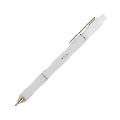 TUL® GL Series Retractable Gel Pens, Mixed Metals, Medium Point, 0.7 mm, Pearl White Barrel, Blue Ink