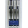 TUL® GL Series Retractable Gel Pens, Needle Point, 0.7 mm, Silver Barrel, Blue Ink, Pack Of 4 Pens