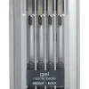 TUL® GL Series Retractable Gel Pens, Medium Point, 0.7 mm, Silver Barrel, Black Ink, Pack Of 4 Pens