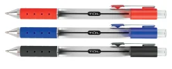 TUL® GL Series Retractable Gel Pens, Bold Point, 1.0 mm, Silver Barrel, Assorted Inks, Pack Of 4 Pens