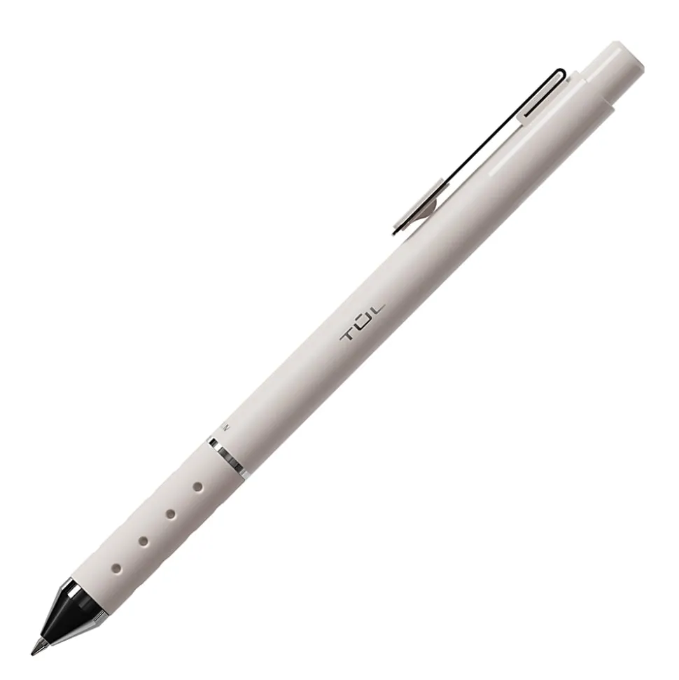 TUL® GL Series Retractable Gel Pens, Medium Point, 0.8 mm, Assorted Gunmetal Barrel Colors, Assorted Metallic Ink, Pack Of 4 Pens