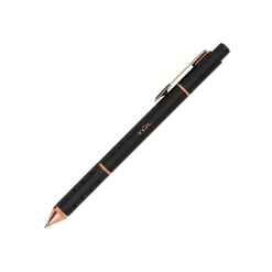 TULĀ® GL Series Retractable Gel Pens, Mixed Metals, Medium Point, 0.7 mm, Black Barrel, Black Ink, Pack Of 4 Pens