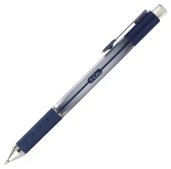 TUL® GL Series Retractable Gel Pens, Medium Point, 0.7 mm, Silver Barrel, Blue Ink, Pack Of 4 Pens