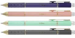 TUL® GL Series Retractable Gel Pens, Medium Point, 0.8 mm, Assorted Barrel Colors, Assorted Metallic Inks, Pack Of 4 Pens