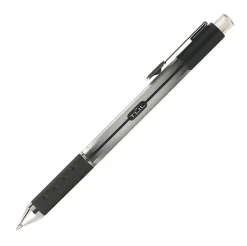 TUL® GL Series Retractable Gel Pens, Fine Point, 0.5 mm, Silver Barrel, Black Ink, Pack Of 12 Pens