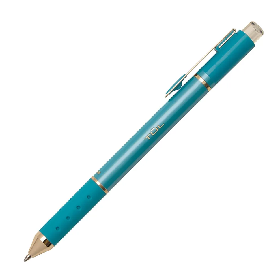 TUL® GL Series Retractable Gel Pens, Medium Point, 0.8 mm, Assorted Barrel Colors, Assorted Deep Metallic Inks, Pack Of 8 Pens