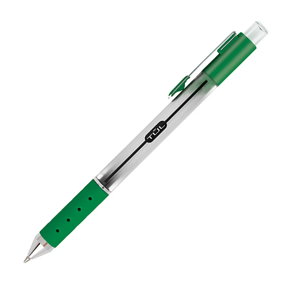TUL® GL Series Retractable Gel Pens, Medium Point, 0.7 mm, Pearl White Barrel, Blue Ink, Pack Of 4 Pens