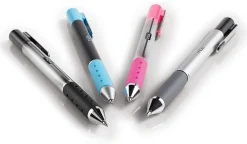 TUL® GL Series Retractable Gel Pens, Medium Point, 0.7 mm, Pearl White Barrel, Blue Ink, Pack Of 4 Pens