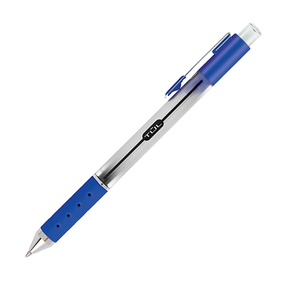 TUL® GL Series Retractable Gel Pens, Medium Point, 0.7 mm, Silver Barrel, Assorted Bright Inks, Pack Of 8 Pens