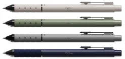 TUL® GL Series Retractable Gel Pens, Medium Point, 0.7 mm, Assorted Gunmetal Barrel Colors, Black Ink, Pack Of 4 Pens