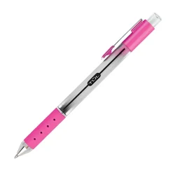 TUL® GL Series Retractable Gel Pens, Fine Point, 0.5 mm, Silver Barrel, Assorted Bright Inks, Pack Of 8 Pens
