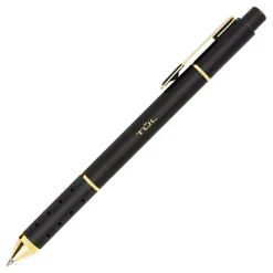 TUL® GL Series Retractable Gel Pens, Medium Point, 0.7 mm, Black Barrel, Black Ink, Pack Of 12 Pens