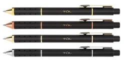TUL® GL Series Retractable Gel Pens, Medium Point, 0.7 mm, Black Barrel, Black Ink, Pack Of 12 Pens