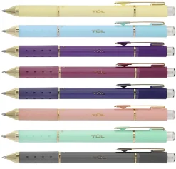 TUL® GL Series  Retractable Gel Pens, Medium Point, 0.8 mm, Assorted Barrel Colors, Assorted Metallic Inks, Pack Of 8 Pens