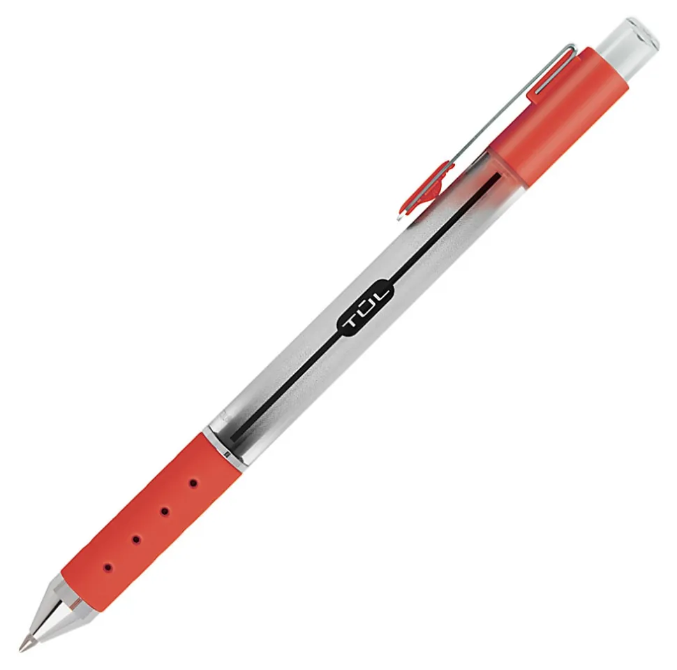 TUL® GL Series Retractable Gel Pens, Medium Point, 0.7 mm, Silver Barrel, Assorted Business Inks, Pack Of 12 Pens