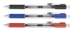 TUL® GL Series Retractable Gel Pens, Medium Point, 0.7 mm, Silver Barrel, Assorted Business Inks, Pack Of 12 Pens