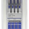 TUL® GL Series Retractable Gel Pens, Bold Point, 1.0 mm, Silver Barrel, Blue Ink, Pack Of 4 Pens