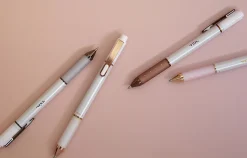 TUL® GL Series Retractable Gel Pens, Medium Point, 0.7 mm, Pearl White Barrel, Black Ink, Pack Of 8 Pens