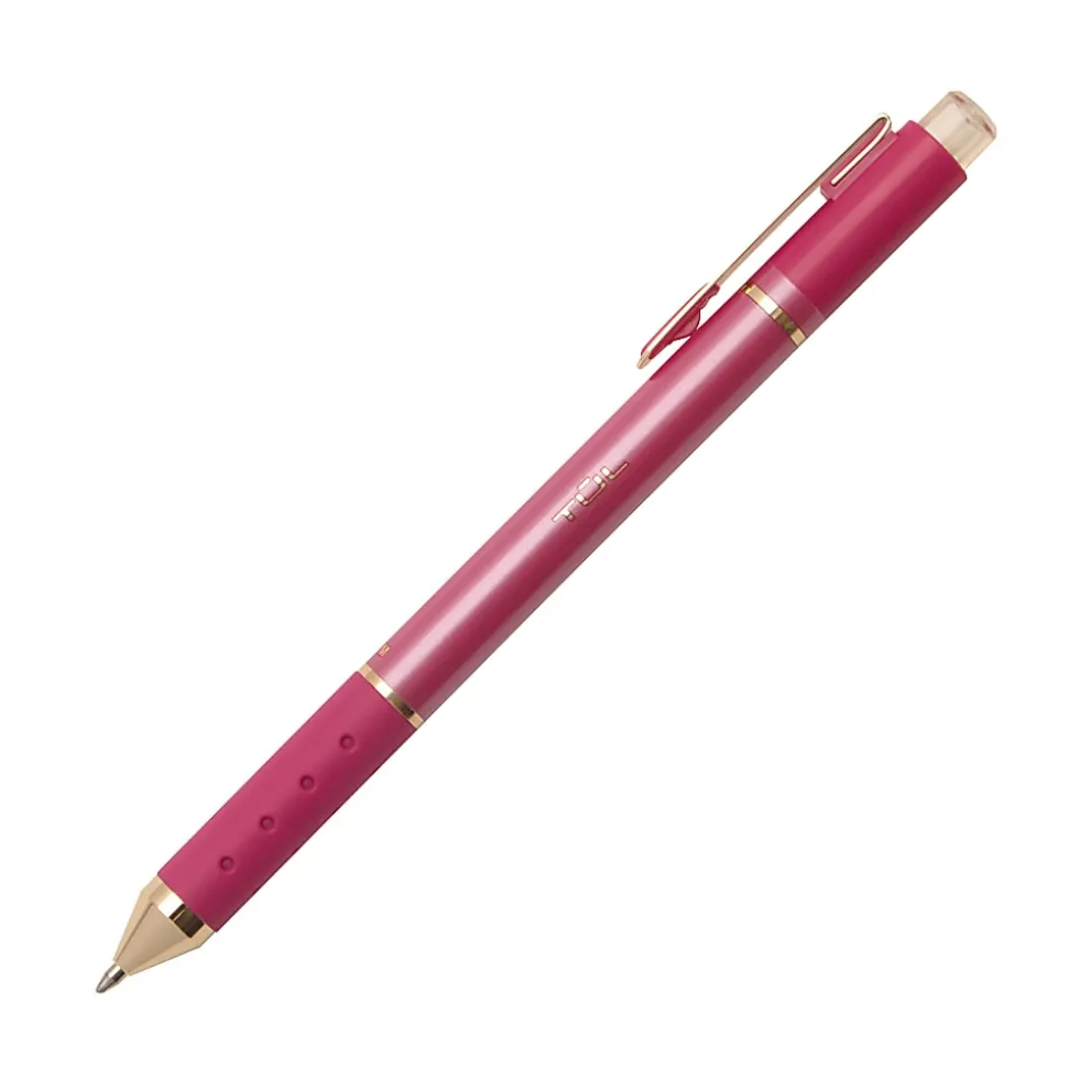 TUL® GL Series Retractable Gel Pens, Medium Point, 0.8 mm, Assorted Barrel Colors, Assorted Deep Metallic Inks, Pack Of 4 Pens