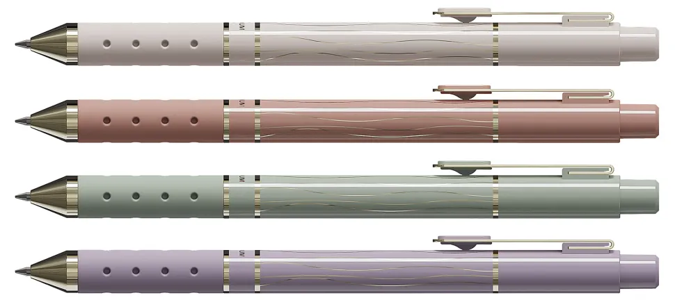 TUL® GL Series Retractable Gel Pens, Medium Point, 0.7 mm, Assorted Barrel Colors With Gold Lines, Black Ink, Pack Of 4 Pens