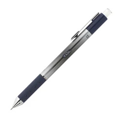 TUL® GL Series Retractable Gel Pens, Needle Point, 0.5 mm, Silver Barrel, Blue Ink, Pack Of 4 Pens