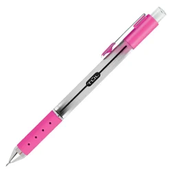 TUL® GL Series Retractable Gel Pens, Needle Point, 0.7 mm, Silver Barrel, Assorted Bright Inks, Pack Of 8 Pens