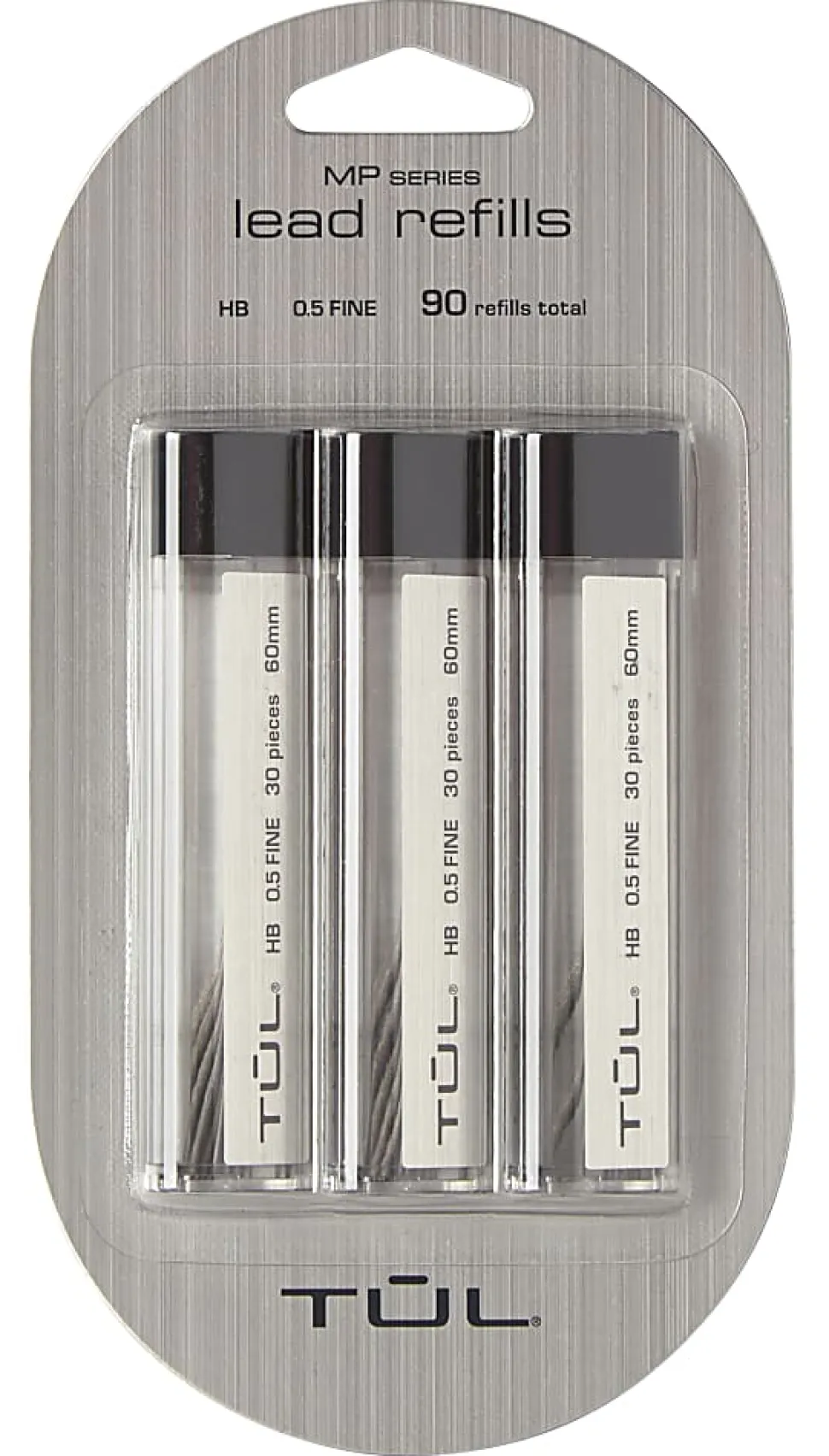 TUL® Lead Refills, 0.5 mm, HB Hardness, 30 Leads Per Tube, Pack Of 3 Tubes