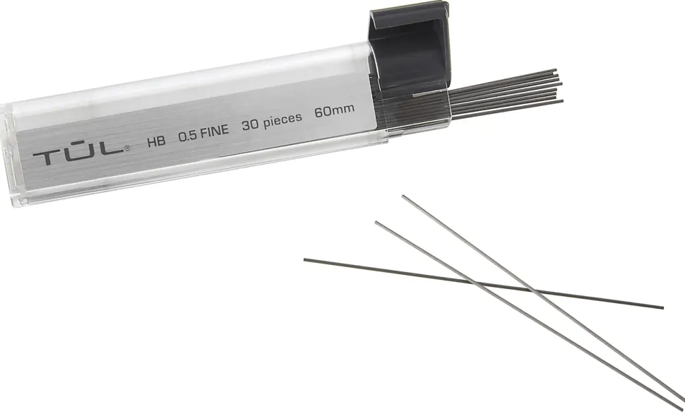 TUL® Lead Refills, 0.5 mm, HB Hardness, 30 Leads Per Tube, Pack Of 3 Tubes