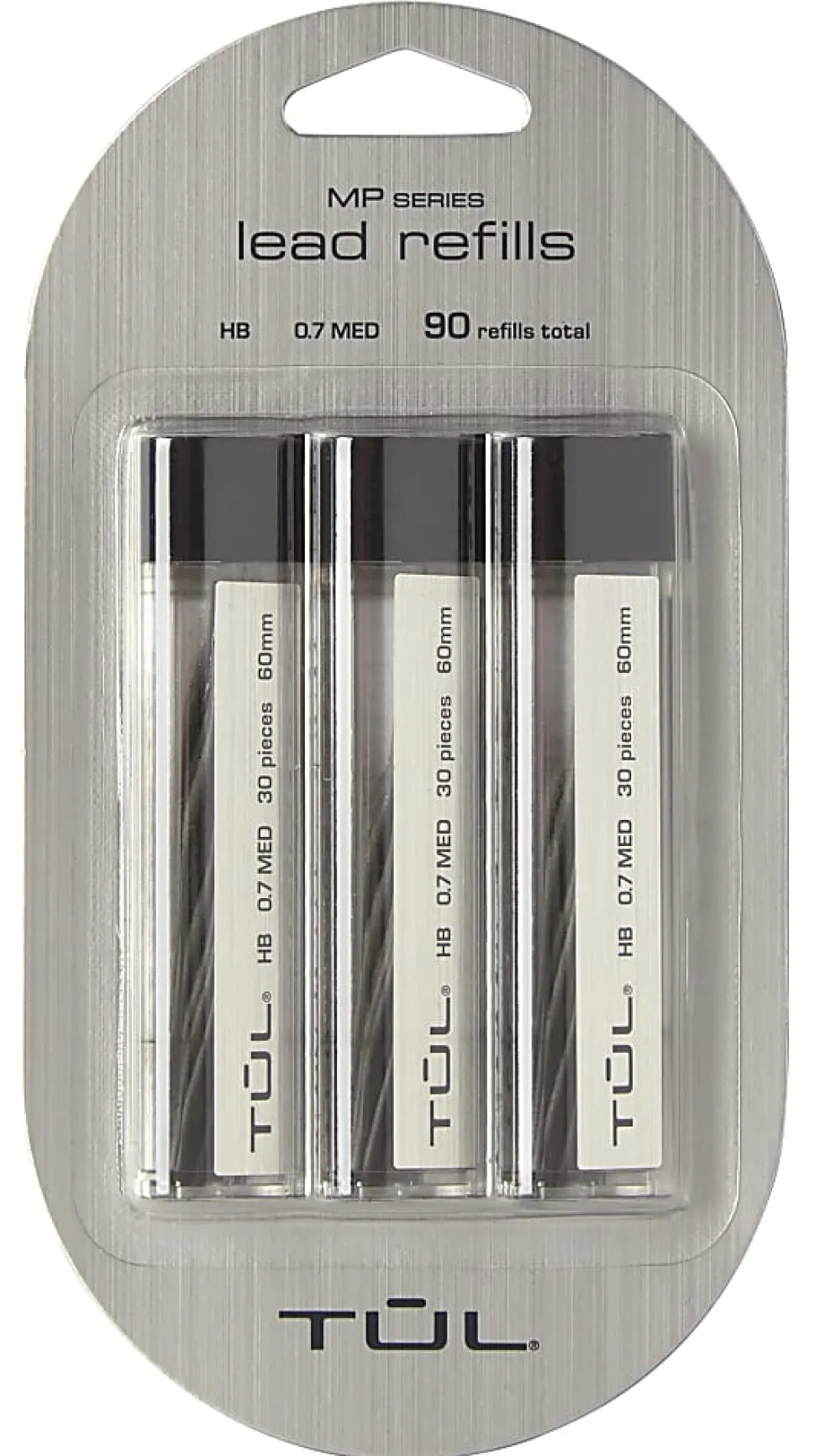 TUL® Lead Refills, 0.7 mm, HB Hardness, 30 Leads Per Tube, Pack Of 3 Tubes