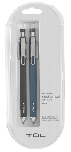 TUL® Mechanical Pencils, 0.7 mm, Black & Navy Barrels, Pack Of 2 Pencils
