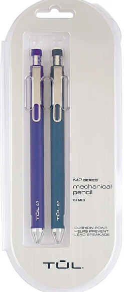TUL® Mechanical Pencils, 0.7 mm, Navy & Royal Blue Barrels, Pack Of 2 Pencils