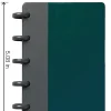 TUL® Mini Discbound Notebook With Soft-Touch Cover, Narrow Ruled, 60 Sheets, 5" x 3-1/2", Turquoise/Gray