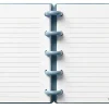 TUL® Mini Discbound Notebook With Soft-Touch Cover, Narrow Ruled, 60 Sheets, 5" x 3-1/2", Blue/Amber