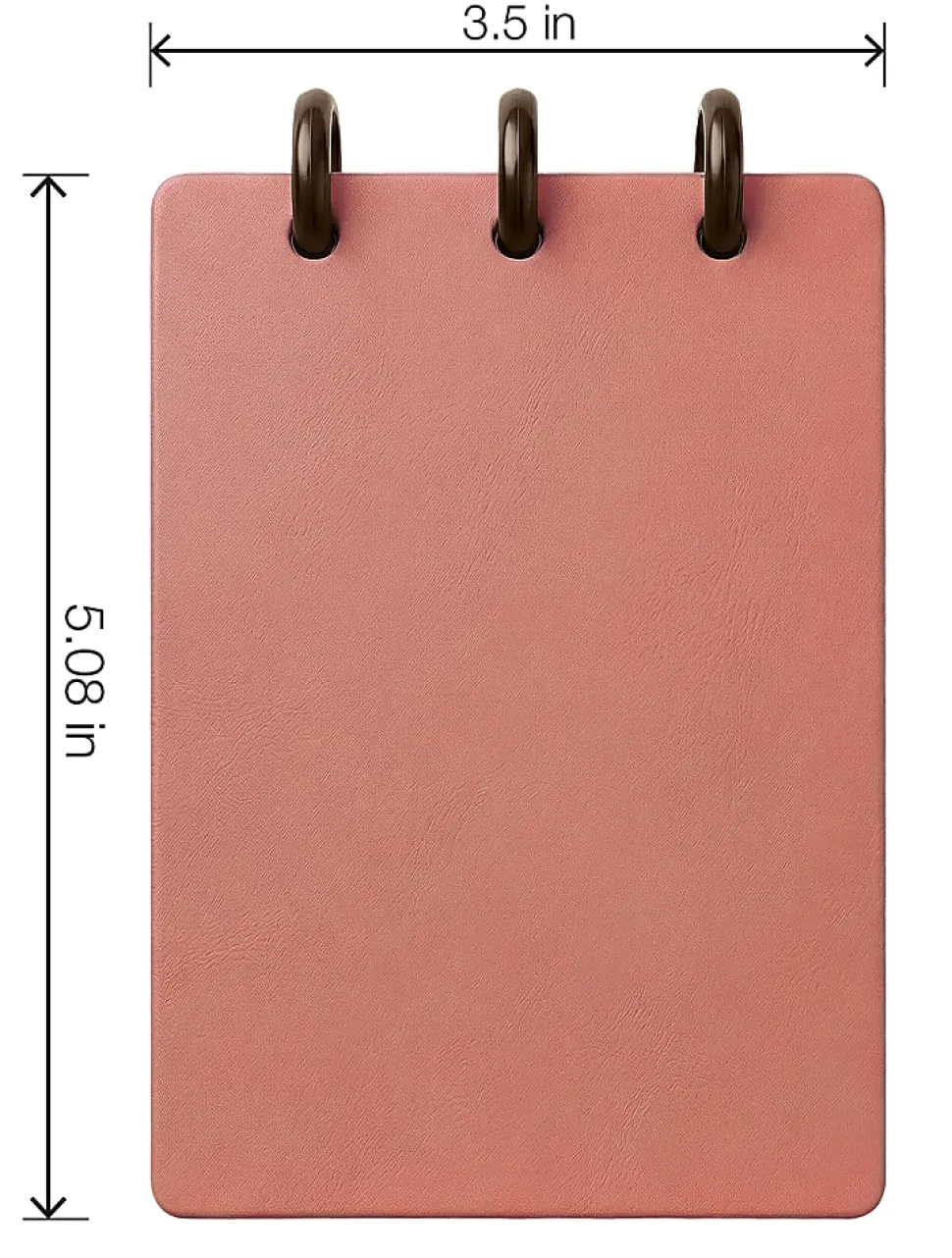 TUL® Mini Steno Discbound Notebook With Soft-Touch Cover, Narrow Ruled, 60 Sheets, 5" x 3-1/2", Pink
