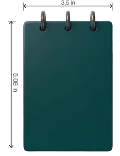 TUL® Mini Steno Discbound Notebook With Soft-Touch Cover, Narrow Ruled, 60 Sheets, 5" x 3-1/2", Turquoise