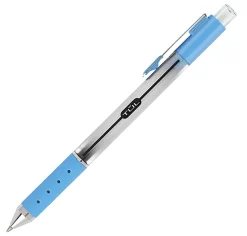 TUL® Retractable Gel Pens, Medium Point, 0.7 mm, Silver Barrel, Red/Sky Blue/Blue/Green Inks, Pack Of 4 Pens