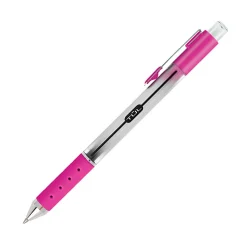 TULĀ® Retractable Gel Pens, Medium Point, 0.7 mm, Silver Barrel, Black/Navy/Purple/Lavender Inks, Pack Of 4 Pens