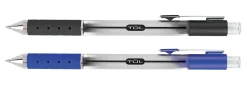 TUL® Retractable Gel Pens, Medium Point, 0.7 mm, Silver Barrel, Black And Blue Inks, Pack Of 4 Pens