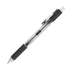 TUL® Retractable Gel Pens, Medium Point, 0.7 mm, Silver Barrel, Black And Blue Inks, Pack Of 4 Pens