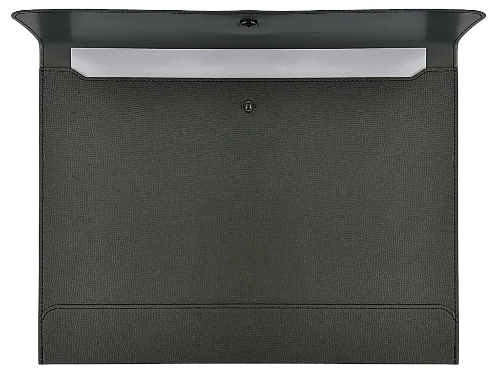 TUL™ Vegan Leather Document Envelope With Snap Closure, Letter Size, Green