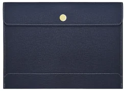 TUL™ Vegan Leather Document Envelope With Snap Closure, Letter Size, Navy