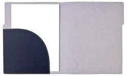 TUL™ Vegan Leather File Folder With Pocket, Letter Size, Navy