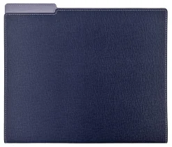 TUL™ Vegan Leather File Folder With Pocket, Letter Size, Navy