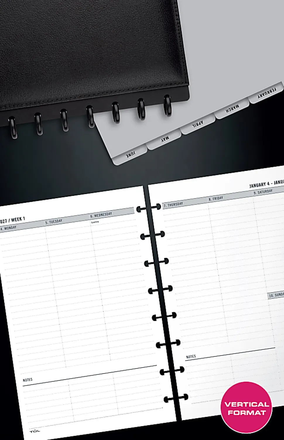 2027 TUL® Weekly Planner Refill Pages Set, Junior Size, January To December, Total Qty 1