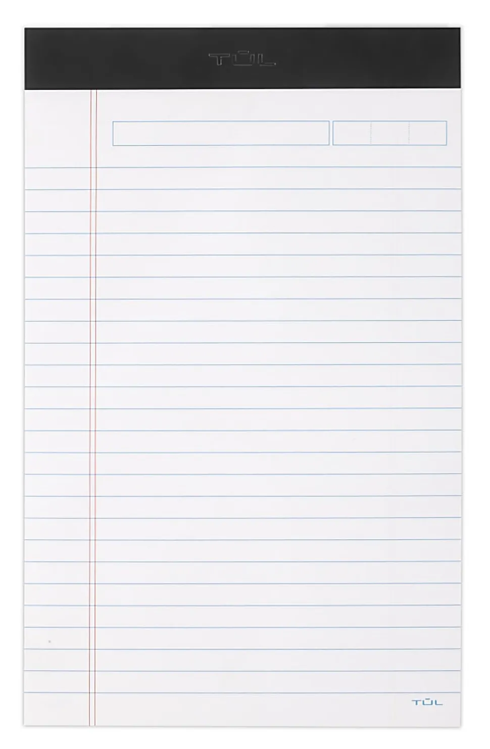 TUL® Writing Pads, Junior Size, Narrow Rule, 50 Sheets Per Pad, White, Pack Of 6 Pads